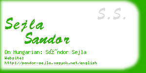 sejla sandor business card